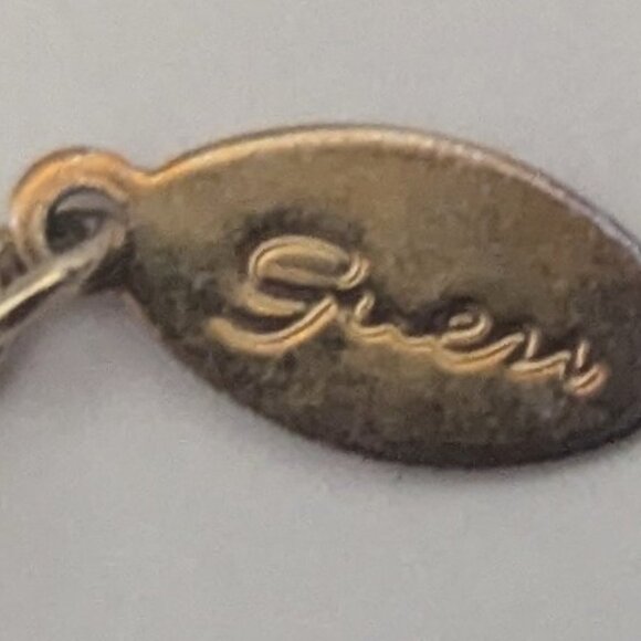 Vintage 90's Guess Gold Tone Chunky/Runway w/ Crystal-like Necklace! - Picture 3 of 3